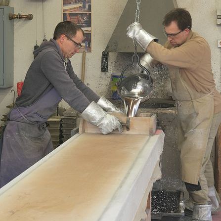 Bef�llen des Gie�schlittens