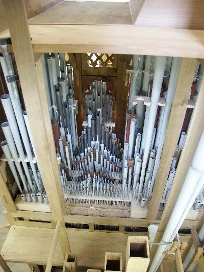 Pfeifenwerk in der Orgel