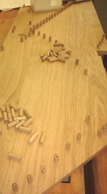 Wellenbrett in Arbeit