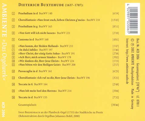 CD-Cover Rückseite