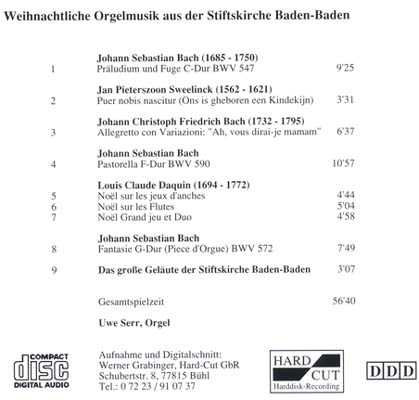 CD-Cover Rückseite