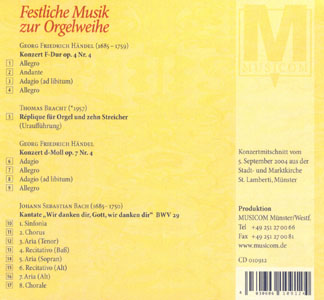 CD-Cover Rückseite