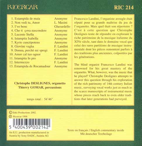 CD-Cover Rückseite