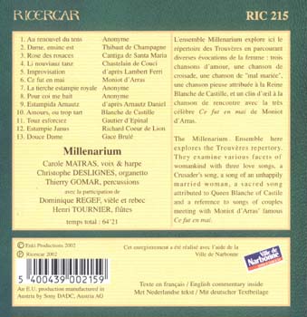 CD-Cover Rückseite