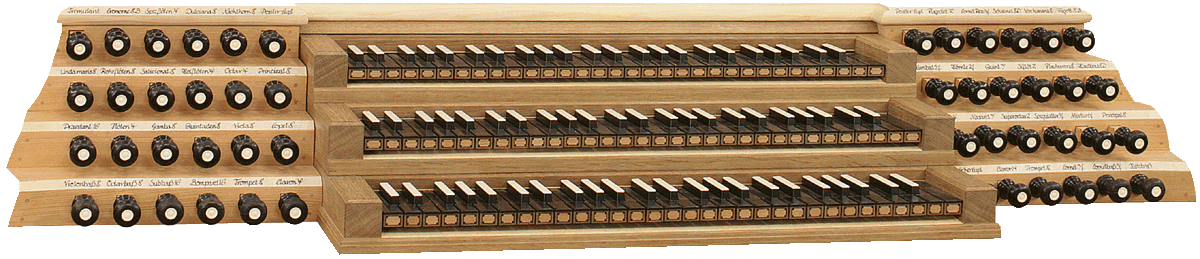 Neuer Spieltisch der Holzhey-Orgel in Obermarchtal