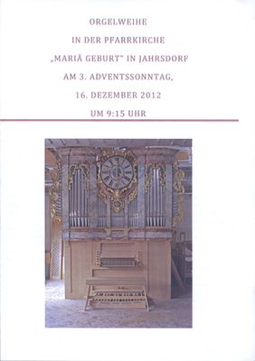Orgelweihe in Jahrsdorf