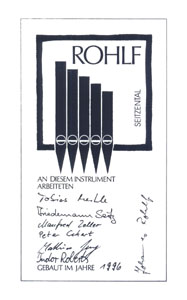 Rckseite der Festschrift